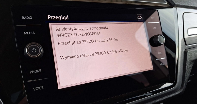 Volkswagen Touran cena 94900 przebieg: 120260, rok produkcji 2020 z Gdynia małe 781